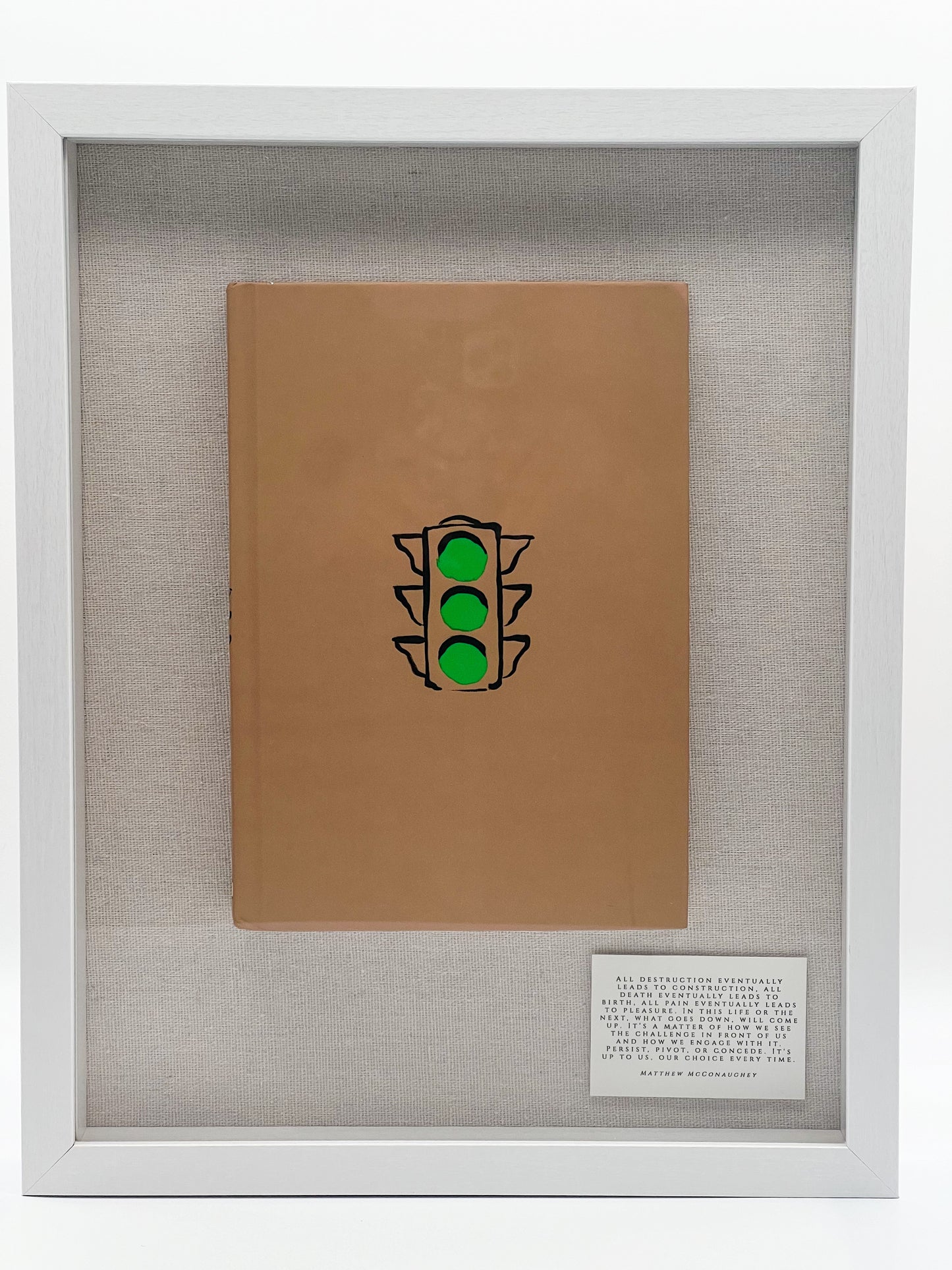 Framed and Mounted Matthew McConaughey Greenlights Book with Quote